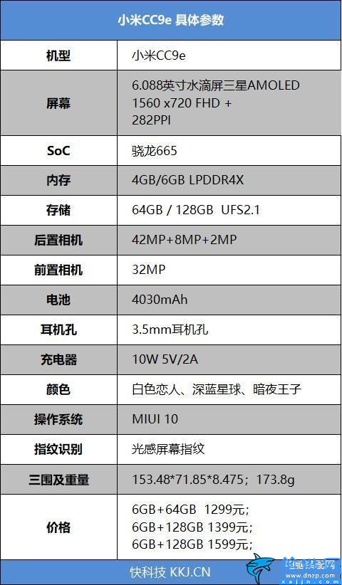 小米cc9e手機參數,無限逼近千元完美機,小米CC9e全面評測