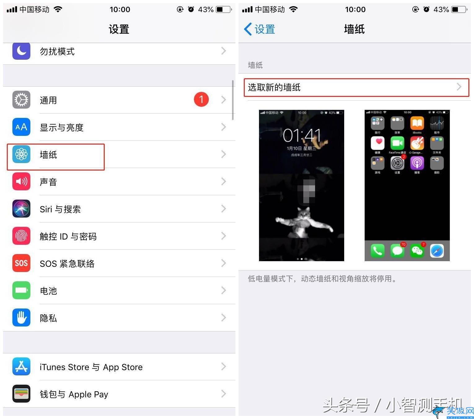 蘋果手機設置屏保圖片在什么地方,iPhone手機壁紙自定義教程