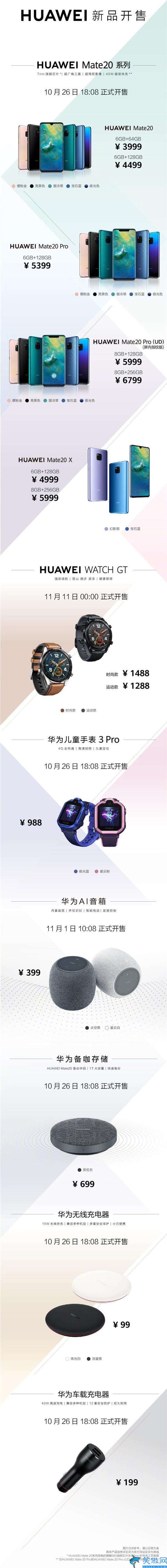 華為mate20上市時間與價格,關于華為Mate 20系列報價詳情