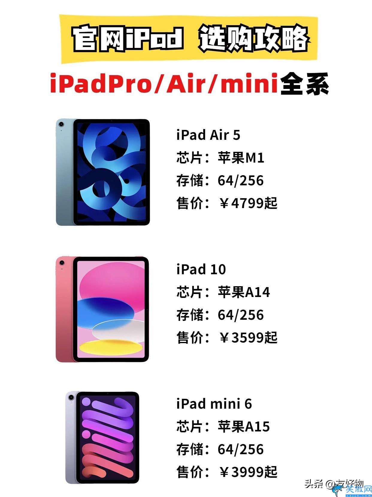 2023年蘋果新品iPad選購指南,蘋果平板的最新官網(wǎng)出售