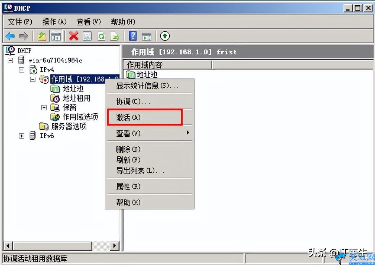 啟用dhcp怎么設(shè)置,DHCP服務(wù)的配置步驟